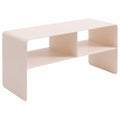 Lowboard – 90 × 37 × 44 cm, Industriestil, aus Stahl, Creme, für Wohnzimmer
