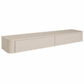 TV-Lowboard – 175 cm, minimalistischer Stil, mit Stauraum, hängend, aus MDF, Kaschmirgrau, für Wohnzimmer