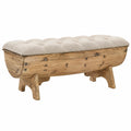 Truhenbank – 103 × 51 × 44 cm, aus Massivholz und Stoff
