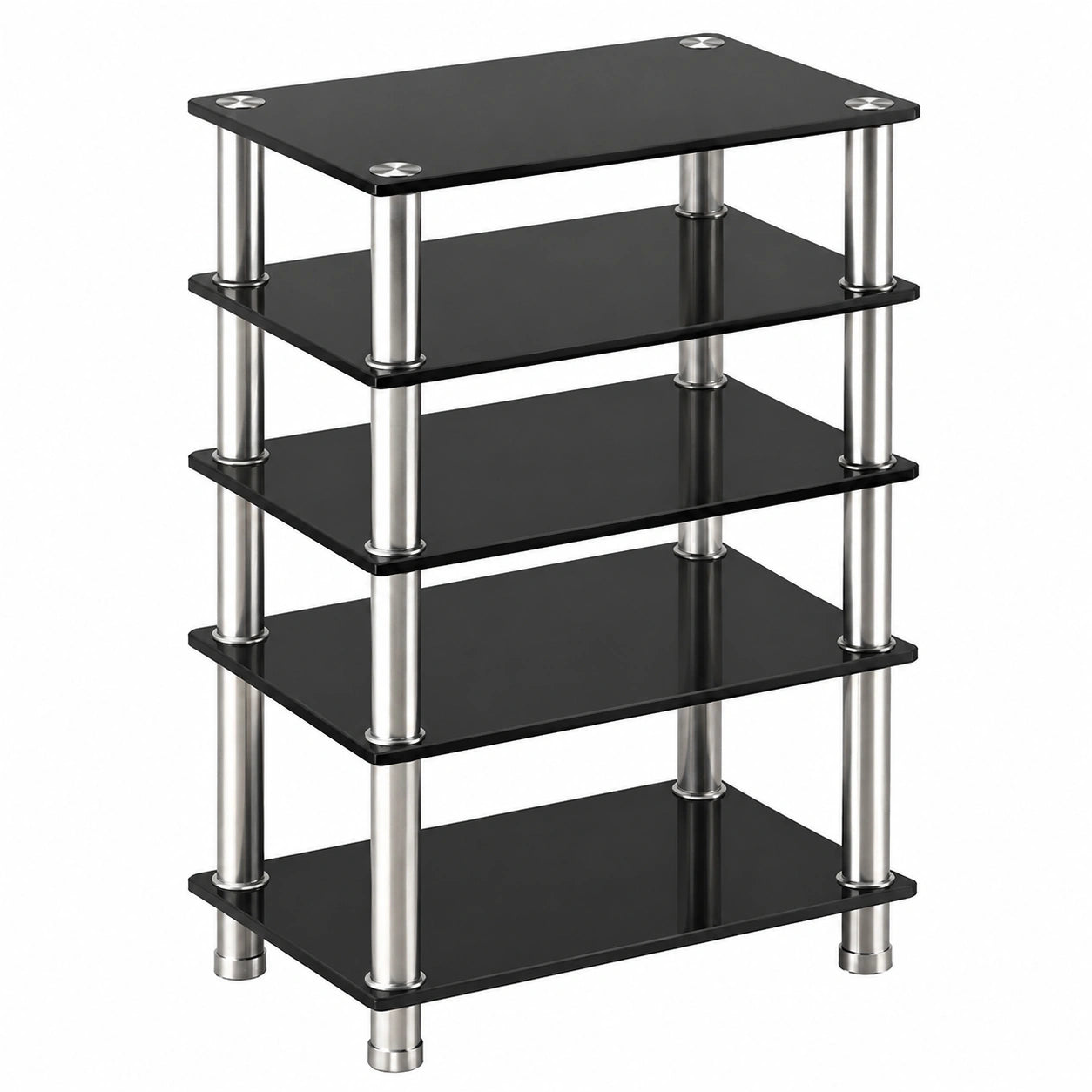 Regal – aus Edelstahl und Glas