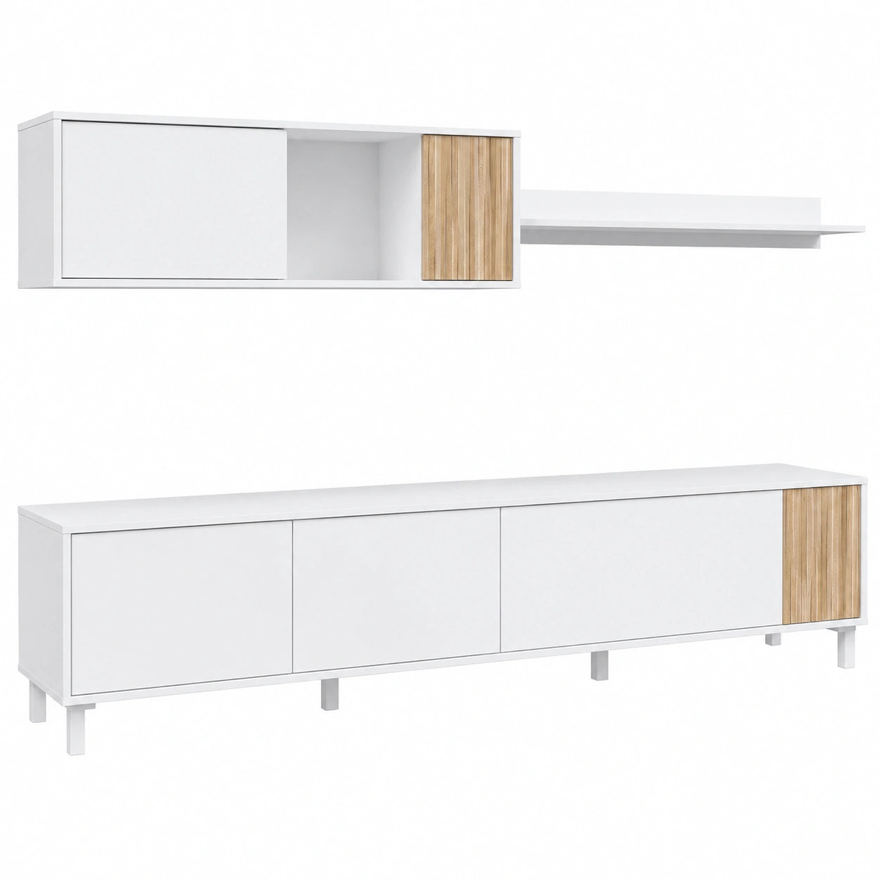 Wohnzimmermöbel – 200 × 47 × 40 cm, moderner Stil, mit Stauraum, Naturfarben, für Esszimmer