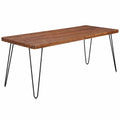 Esstisch – 200 × 80 × 76 cm, Landhausstil, aus Massivholz, Braun und Naturfarben, für Esszimmer