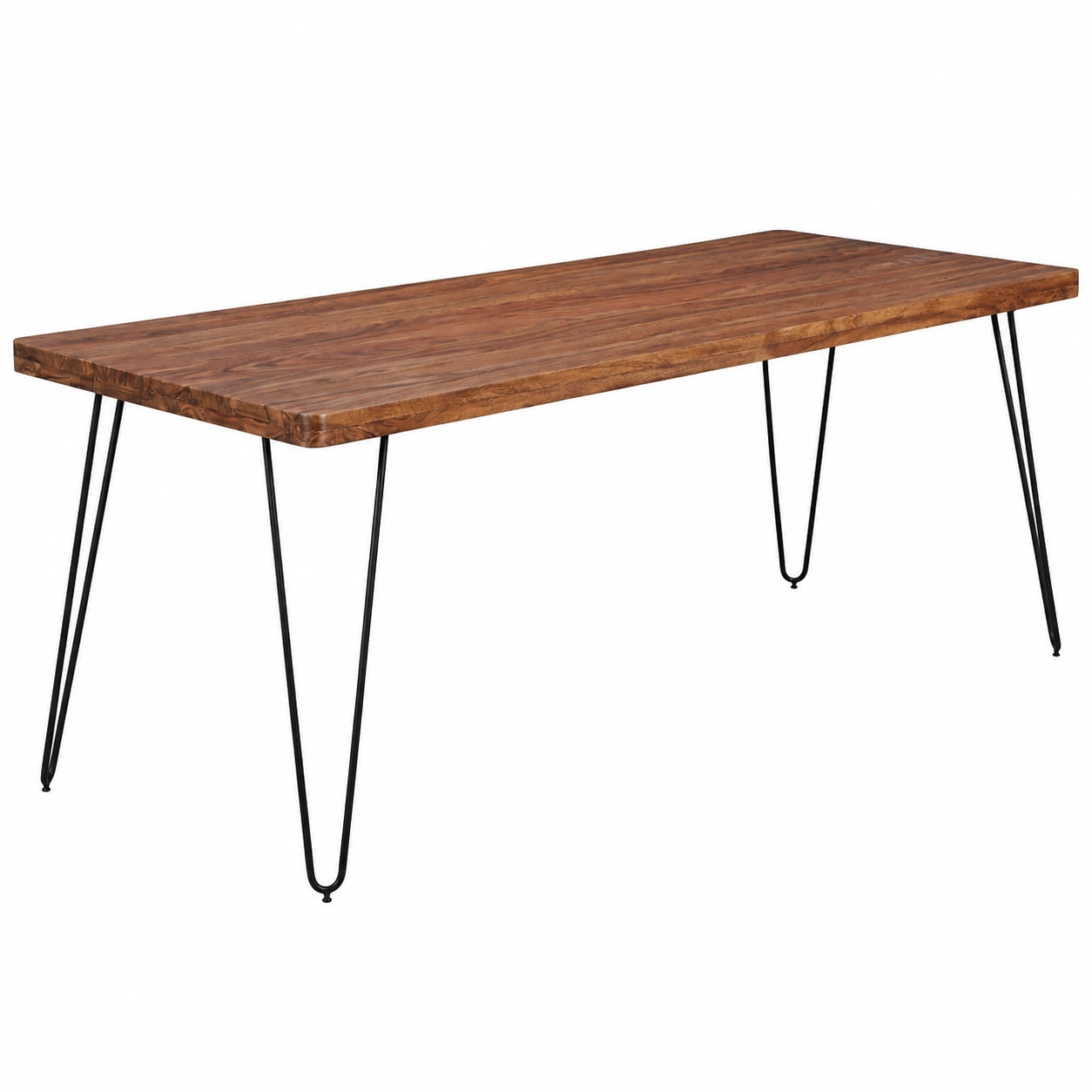 Esstisch – 200 × 80 × 76 cm, Landhausstil, aus Massivholz, Braun und Naturfarben, für Esszimmer