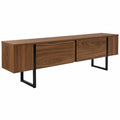 TV-Möbel – 180 × 50 × 29,5 cm, Walnuss und Schwarz