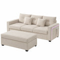 Sofa – 3-Sitzer, mit LED-Beleuchtung, modular, Beige