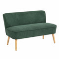 Sofa – 2-Sitzer, 117 × 56,5 × 77 cm, moderner Stil, gepolstert, Grün, für Wohnzimmer und Schlafzimmer