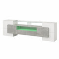 Schrank – 200 cm, moderner Stil, mit LED-Beleuchtung, Grau