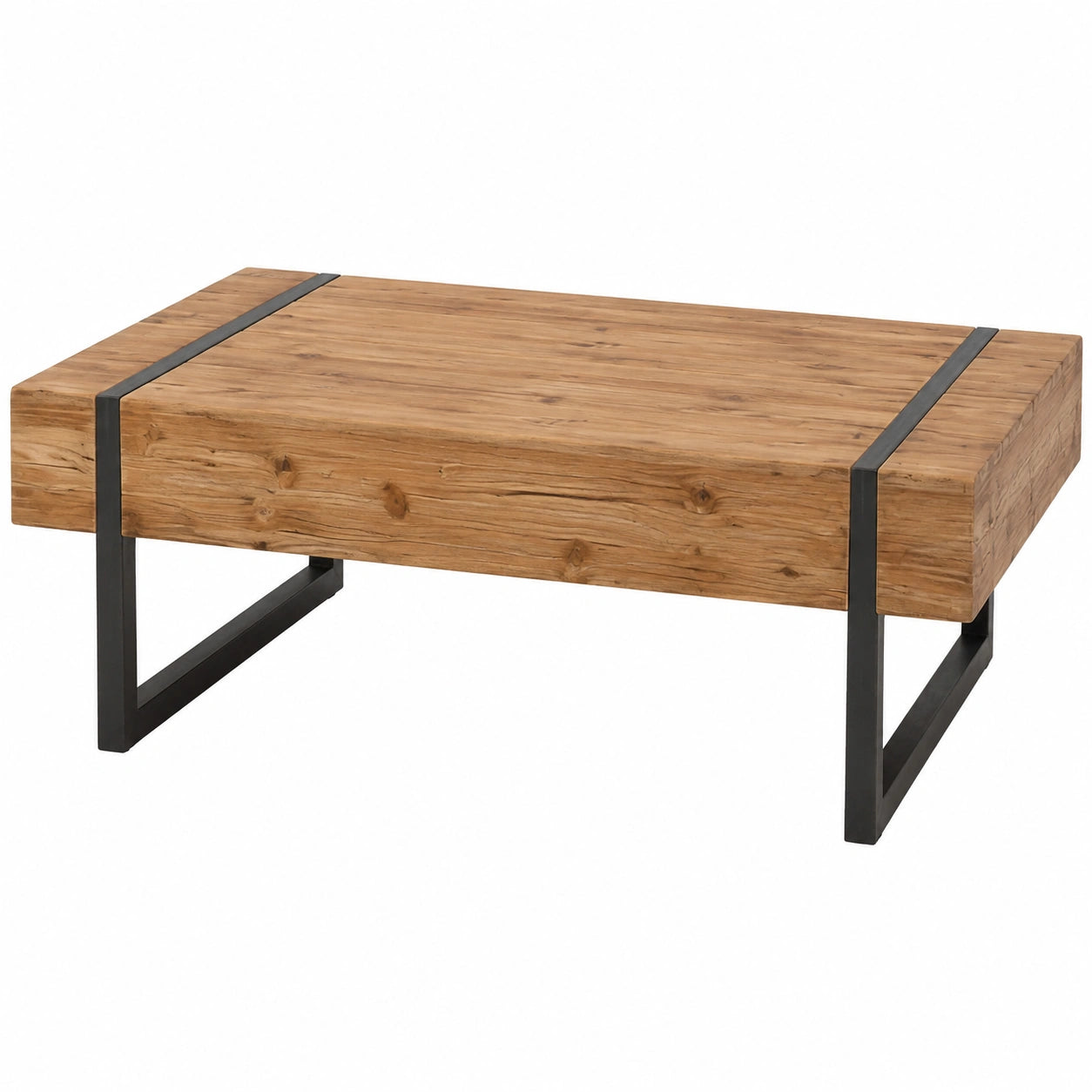 Couchtisch – 40 × 120 × 60 cm, aus Holz, Naturfarben