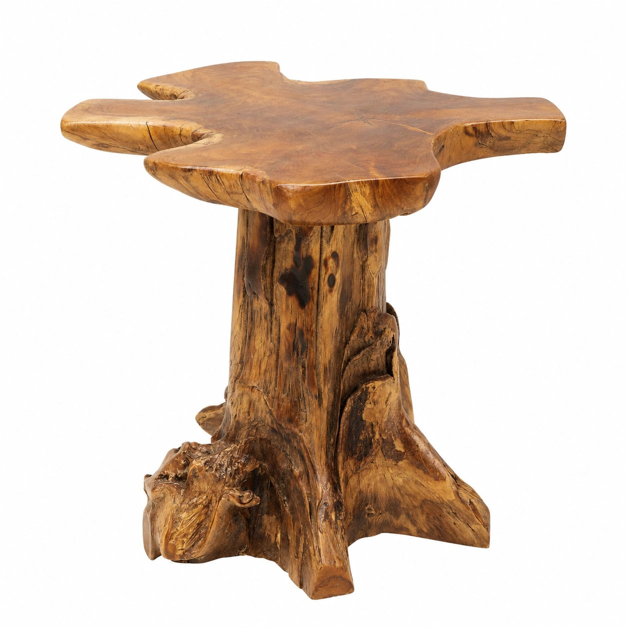 Beistelltisch – 50 × 40 × 40 cm, aus Massivholz, Braun